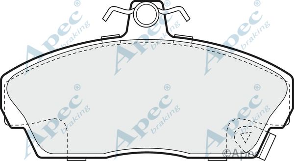 APEC BRAKING Комплект тормозных колодок, дисковый тормоз PAD689